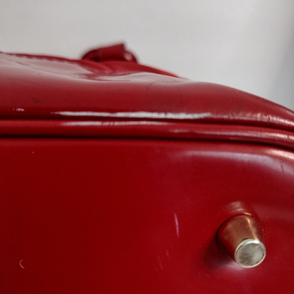 Burberry Red Shoulder Bag Quilted Large Grande Tote Bag Made In Italy Authentic - Picture 7 of 16